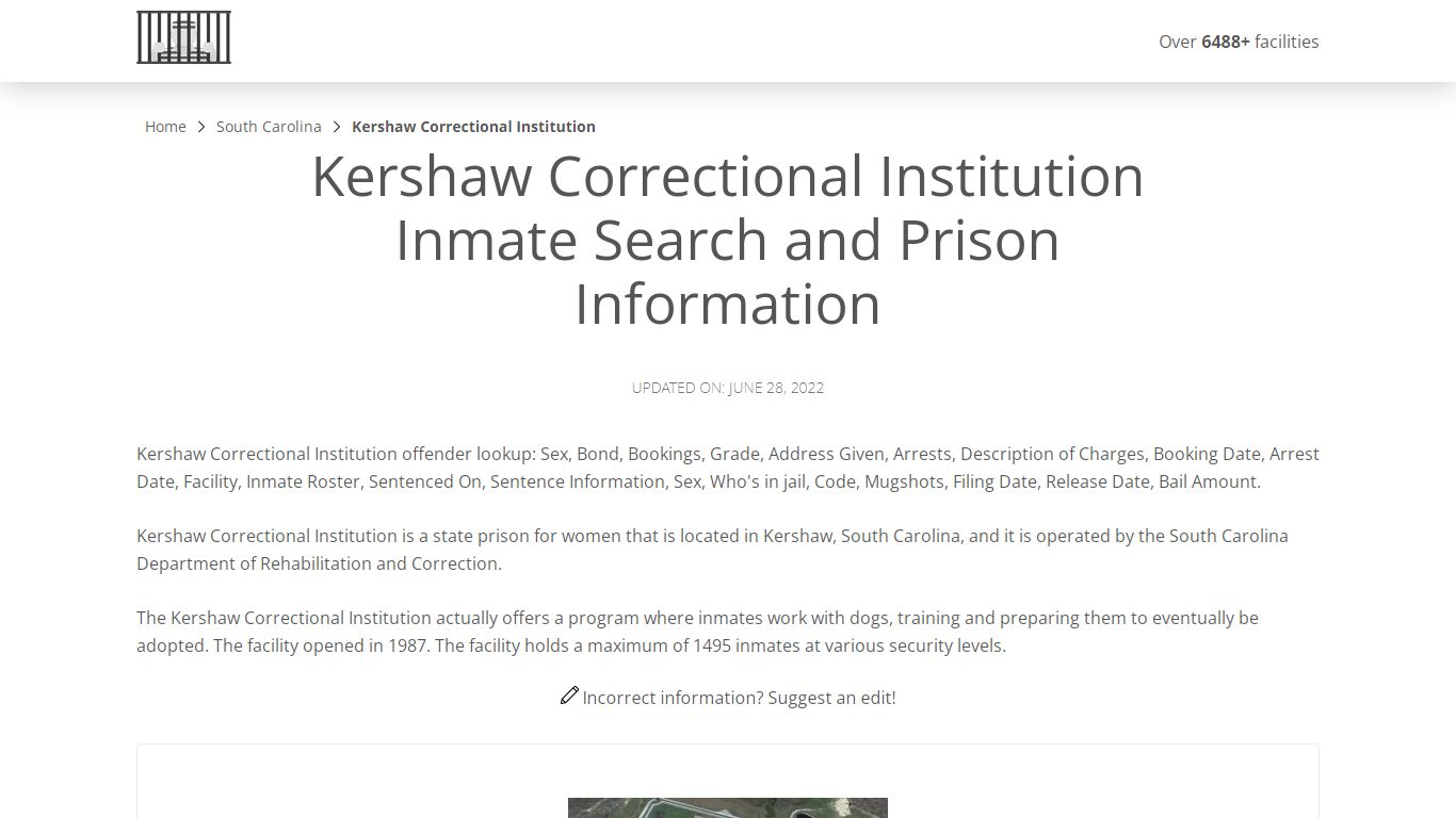 Kershaw Correctional Institution Inmate Search, Visitation ...