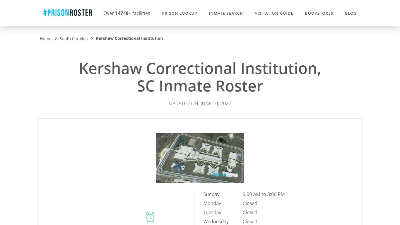 Kershaw Correctional Institution, SC Inmate Roster